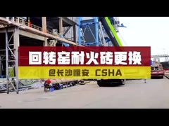 Replacement of refractory bricks for rotary kiln